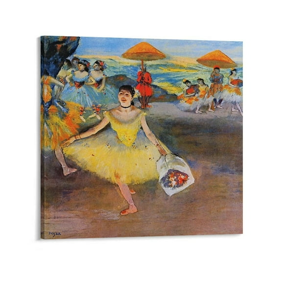 French Impressionist Artist Edgar Degas Race Dancer Poster Print Photo Art Painting Canvas Poster Home Decorative Bedroom Modern Decor Posters Gifts 16x16inch(40x40cm)