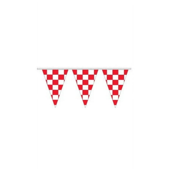 SSWBasics Checkered Triangle Pennant - Red/White