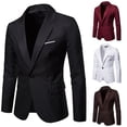 thumbnail image 5 of CEHVOM Mode Veste Ajustée Décontractée pour Homme, Couleur Unie, Style Jeune, 5 of 5