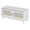 White, variant on Nmkwnr Wood Frame Storage Bench with 2 Doors, Upholstered Seat Shoe Bench Organizer for Hallway, Living Room, Dark Brown