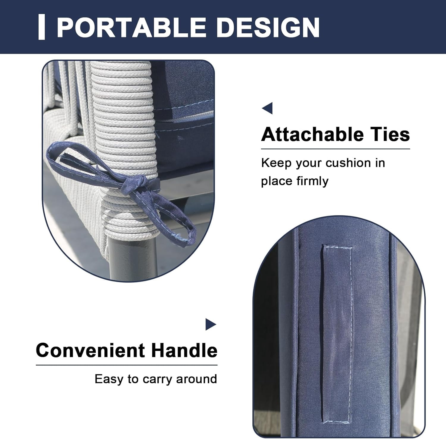 FKS LIFE Outdoor Patio Chair Cushions Set 24 L X 24 W X 4 H Waterproof & Fade Resistant Deep Seat and Back Cushions with Removable Covers Outdoor Seat Cushion Set for Chairs and Sofas