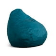 thumbnail image 2 of Big Joe Lotus Foam Filled Teardrop Bean Bag Chair with Removable Cover, Teal Plush, Soft Polyester, 4 feet Big, 2 of 10