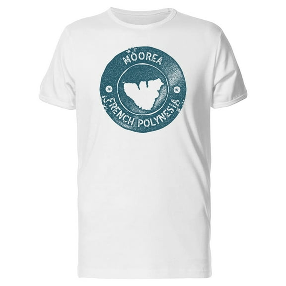Moorea Cool Map French Polynesia T-Shirt Men -Image by Shutterstock, Male 3X-Large