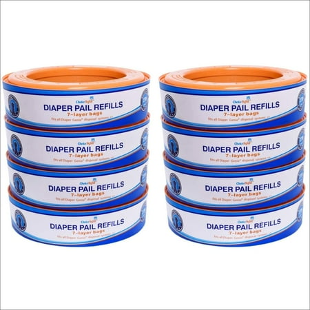 ChoiceRefill Compatible with Diaper Genie Pails, 8-Pack, 2160 Count