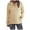 Khaki, variant on EDFBUYKRS Female Long Sleeve Sweatshirt Sweatshirts for Women Oversized Sweatshirts Casual Crewneck Long Sleeve Pullover Lightweight with Side Slit Size L