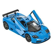 Rhode Island Novelty - Pull Back Die-Cast Metal Vehicle - 1995 MCLAREN F1 GTR (Blue)(5 inch) 1:34 Scale