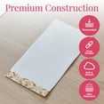 thumbnail image 5 of Prestee 200 Pack Disposable Paper Guest Towels for Bathroom - Elegant Linen Feel Paper Napkins, White and Gold Decorative Guest Towels for Bathroom, Wedding, and Party Use, Elite-Quality and Absorben, 5 of 7