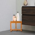 thumbnail image 2 of Banco de esquina de ducha VaeFae, reposapiés de madera de teca ajustable, 2 of 7