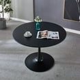 thumbnail image 2 of Furvclv Tulip Table, Mid-century Dining Table, For 4-6 People, With Round Tabletop, Pedestal Dining Table, Modern Leisure Coffee Table for Dinning Room, Bedroom, Kitchen, 2 of 9