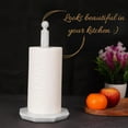 thumbnail image 4 of Radicaln White Marble Star Paper Towel Holder 12.5" Stone Paper Towel Organizer for Countertop Storage, Kitchen Essentials, Stylish Freestanding Toilet Paper Roll Stand for Bathroom Décor, 4 of 7