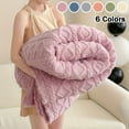 thumbnail image 2 of 1pc Lamb Fleece Blanket, Comfortable 3D Fashionable Design Plush Thick Blanket, Soft Warm Plush Air Conditioning Blanket Flannel Throw Blanket, Multifunctional Blanket For Bed Couch Travel, 2 of 33