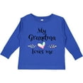 thumbnail image 3 of Inktastic My Grandma Loves Me Heart Grandchild Boys or Girls Long Sleeve Toddler T-Shirt, 3 of 5