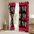 thumbnail image 3 of Feelyou Bowknot Black Out Curtains, Cheetah Leopard Print Curtains Pack of 2 (42x63 Each), 3 of 6