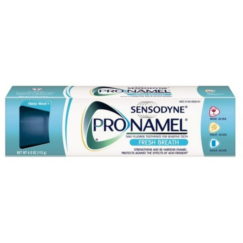 Sensodyne ProNamel Flouride Toothpaste, Fresh Wave 4 oz (Pack of 2