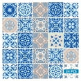 thumbnail image 2 of Mi Alma Peel & Stick Tiles - Blue Floral Vinyl Backsplash 12x12, 2 of 11
