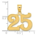 thumbnail image 4 of Diamond2Deal Mother's Day Gift 14K Yellow Gold Polished Etched Number 25 Pendant for Women, 4 of 6