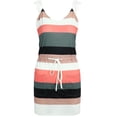 thumbnail image 4 of Mejor Belleza Mujer Casual Cocktail Vestidos Verano Colores Contrastantes Mini Vestido Sol Playa con Bolsillos Vestidos Casual Mejor Belleza Vestido boho;Vestidos largos de playa;Flowy with ruffled hem, 4 of 6