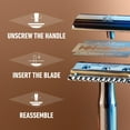 thumbnail image 5 of King C. Gillette Men's Double Edge Safety Razor with 5 Double Edge Refill Blades, Chrome, 5 of 10
