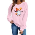 thumbnail image 3 of Jsaierl Womens Halloween Sweatshirts Plus Size Ghost Graphic Pullovers Fall Loose Fit Crewneck Long Sleeve Sweater Tops Halloween Party Supplies, Sizes S-2XL, 3 of 6