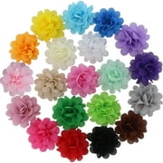 Hair Flowers For Girls Teens Bows Lined Clips 20 colors