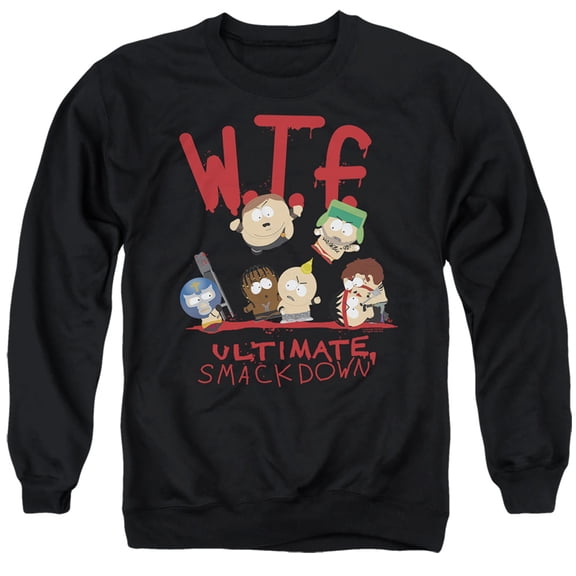 South Park Wtf Ultimate Smackdown Unisex Adult Crewneck Sweatshirt,Wtf Ultimate Smackdown, 2X-Large