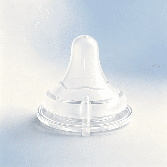 XIRQI Silicone Nipple (M) with Latch-On Line, Natural Feel, 3 Months, 4 Counts (Natural Feel Nipples for 4 Counts)