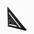 thumbnail image 1 of DEBGFS 7 Inch Measuring Tool Aluminum Alloy Carpenter Set Square Angle Woodworking Tools Try Square Triangular Metric,Black, 1 of 7