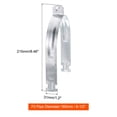 thumbnail image 2 of Uxcell 2Pack 6-1/2" EMT Strut Clamps Steel with Bolt Nut for Rigid Conduit and Pipe, 2 of 5