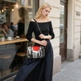 thumbnail image 5 of FORMRS Women Crossbody Purse with Chain Strap Vegan Leather Shoulder Handbag, Black Streets, 5 of 7