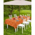 thumbnail image 3 of Teal Geometric Outdoor Tablecloth - 54x54 Inch Square Dining Table Cover, Contemporary Wave Abstract Art Waterproof Outdoor Table Cloth with Umbrella Hole & Zipper for Picnic/Patio/Party, 3 of 5