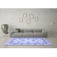 thumbnail image 3 of Ahgly Company Machine Washable Indoor Rectangle Abstract Blue Modern Area Rugs, 7' x 9', 3 of 4
