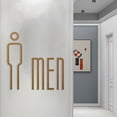 thumbnail image 4 of Letrero de baño, calcomanía de baño, símbolos gráficos, letrero de baño, letrero de baño para oficina, hogar, decoración comercial de puerta o pared Hombres Oro Macarena Signo de baño, 4 of 6