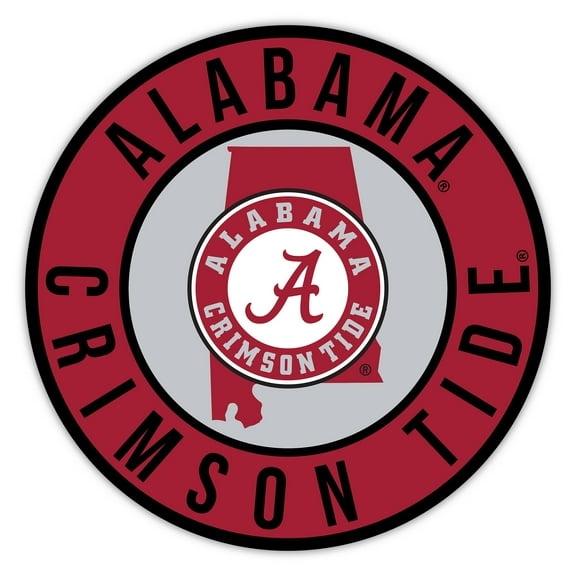 Alabama Crimson Tide 15" State Circle Sign