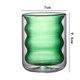 thumbnail image 3 of Doble pared de alto borosilicato taza de café resistente al calor resistente a calor boca bebida taza taza taza de té taza de té taza de café Verde Soledad Taza de café, 3 of 6