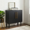 thumbnail image 2 of Crosley Furniture Everett Wood Accent Cabinet in Matte Black, 2 of 11