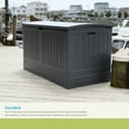 thumbnail image 4 of Suncast Decorative Lockable 200 Gallon Plastic Deck Storage Box, Gray, 4 of 9
