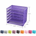 thumbnail image 7 of HGMart Mesh Desktop File Organizer - 5 Tier Letter Tray for Organizing Files Papers Bills Folders Letters Binders, 7 of 7