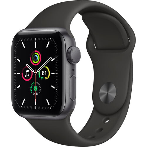 Apple Watch SE (GPS, 40mm) - Space Gray Aluminum Case with Black Sport  Band(New-Open-Box)