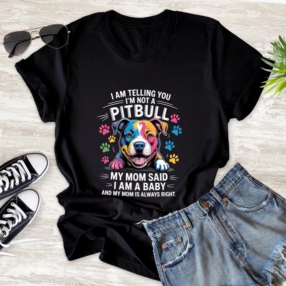 BandRole I Am Telling You I'm Not A Pitbull Dog Owners -Shirt, Gift for Dog Mom, Pitbull Mom Dog Lovers Tshirt