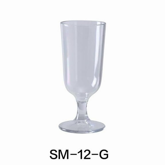 Yanco SM-12-G 12 oz Stemware Goblet Glass, Clear - 3 x 7 in. - Pack of 24