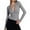 Grey, variant on Fiaer Button up T Shirts for Women Long Sleeve Crew Neck Tshirts Slim Fit Casual Trendy Solid Comfy Tops Grey XL