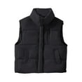 thumbnail image 5 of Wxirdiow Toddler Coats for Boys Boys Girls Puffer Vest Kids Sleeveless Winter Jacket Lightweight Puffy Jacket Warm Coat Zip Up Quilted Black Size,8-9 Years, 5 of 6