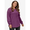 thumbnail image 4 of ellos Women's Plus Size Blouson Sleeve Sweatshirt Tunic - 18/20, Rich Indigo, 4 of 4