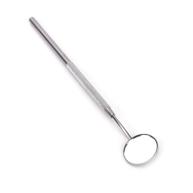 #5 Espejo dental de acero inoxidable con mango de 6,5 pulgadas, herramienta de dentista para inspección de limpieza dental