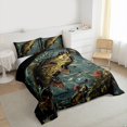 thumbnail image 3 of Feelyou Farmhouse Bass Fish Bedding Comforter Set, Rustic Fishing Animal Twin Comforter Sets, Vintage Lodge Cabin Reversible Bedding Set, Luxury Bedroom Decor, 2pcs, 3 of 8