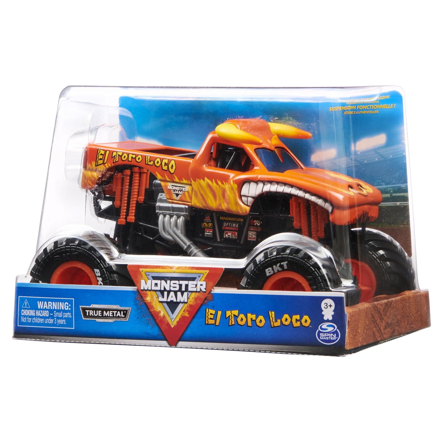Monster Jam, Monster truck El Toro Loco officiel, véhicule en métal moulé à collectionner, échelle 1:24