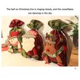 thumbnail image 2 of serony Xmas Gift Packing Bag Cartoon Printed Drawstring Handbag Santa Snowman Reindeer Ornaments Embroidered Storage Pouch Party Reindeer, 2 of 8