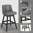 thumbnail image 5 of Dycanpo 30''H Swivel Bar Stools Set of 3 with Back Faux Leather for Home Kitchen Island, Gray, 5 of 8