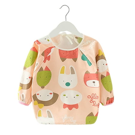 

Wanwan Baby Toddler Cute Printed Waterproof Smock Bib Washable Stain Resistant Apron