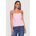 thumbnail image 2 of Women's Gingham Tie Shoulder Open Back Cami, 2 of 4
